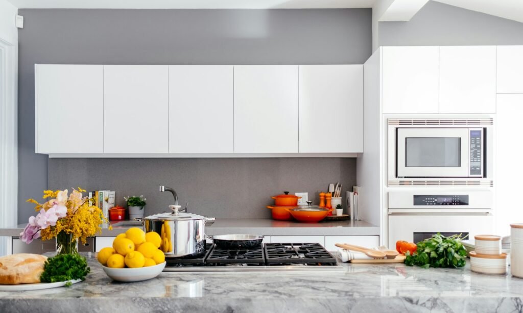Clean, bright kitchen after a regular house cleaning